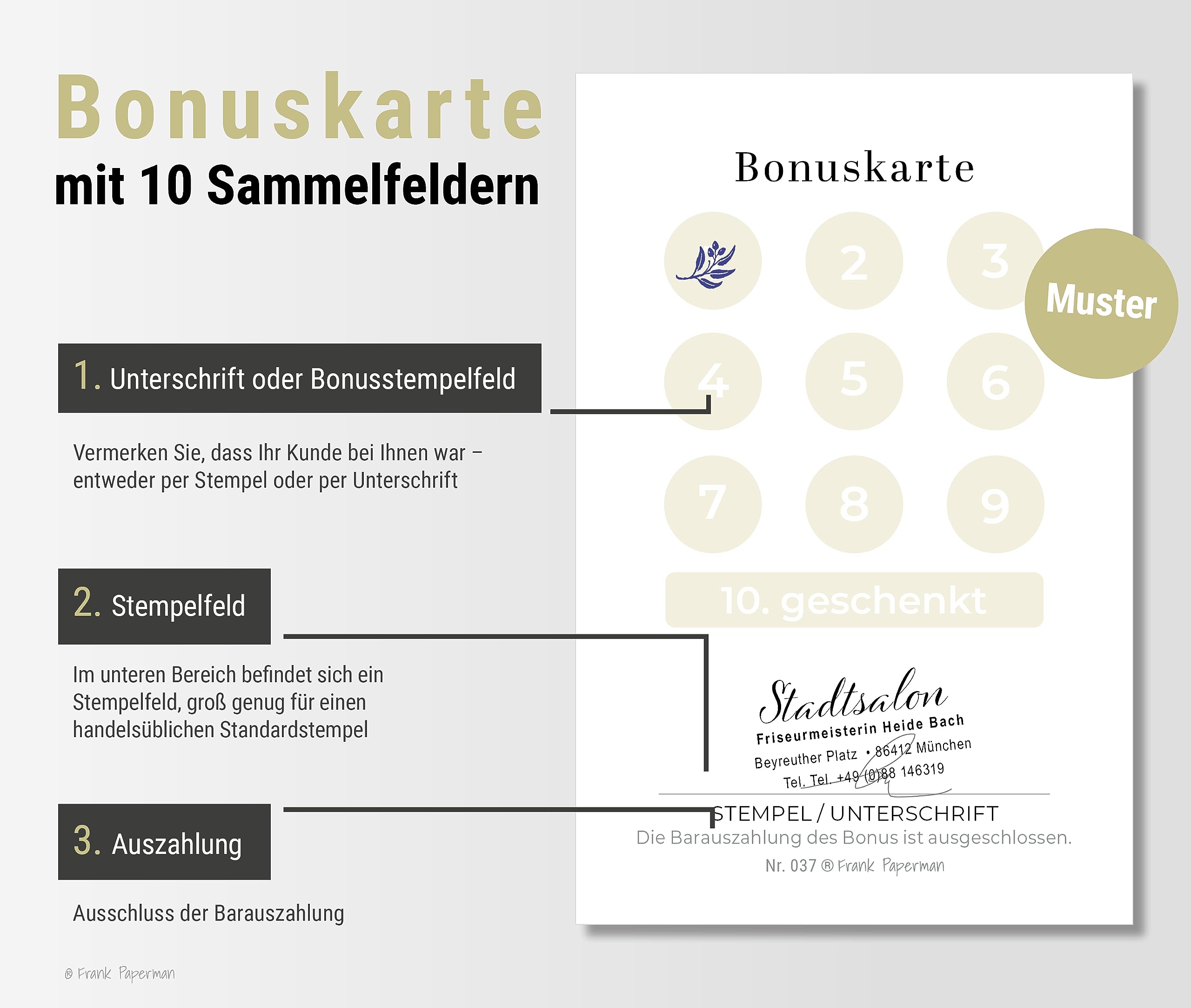 Bonuskarten für Kunden – Friseur
