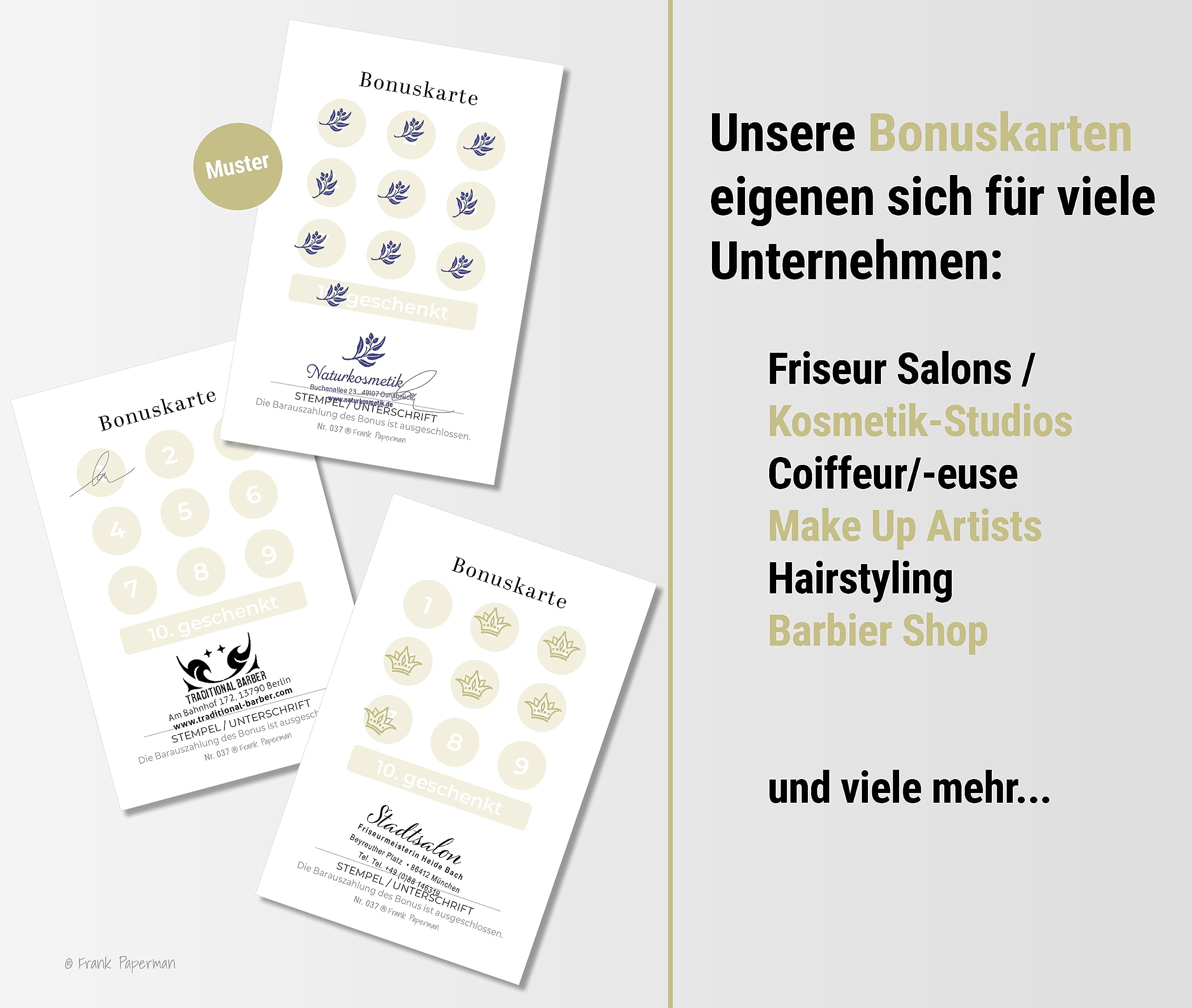 Bonuskarten für Kunden – Friseur