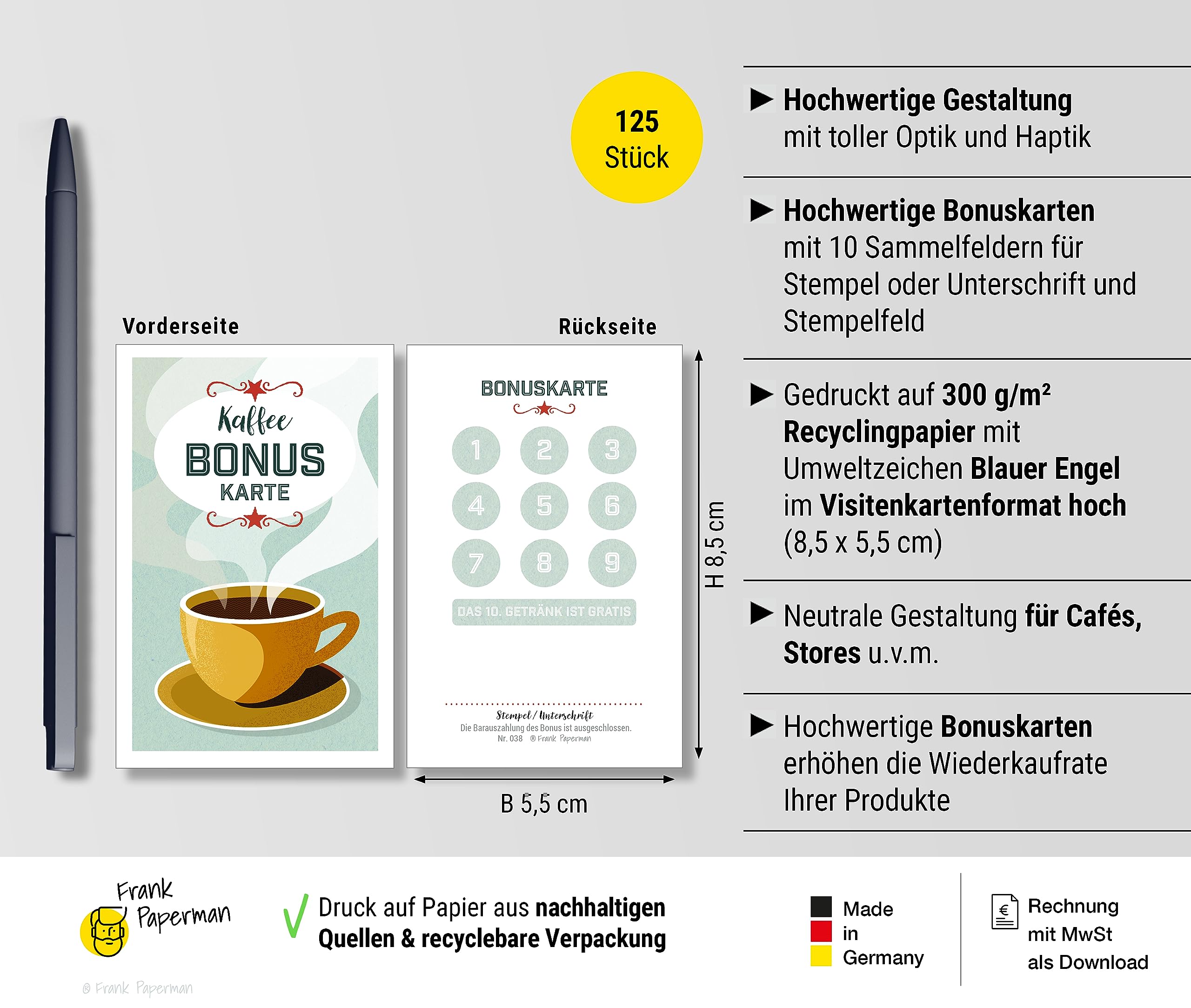 Bonuskarten für Kunden – Kaffee