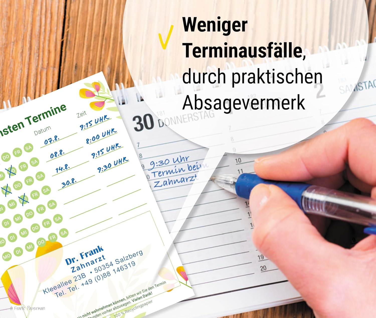 Terminzettel – 7 Termine Floral