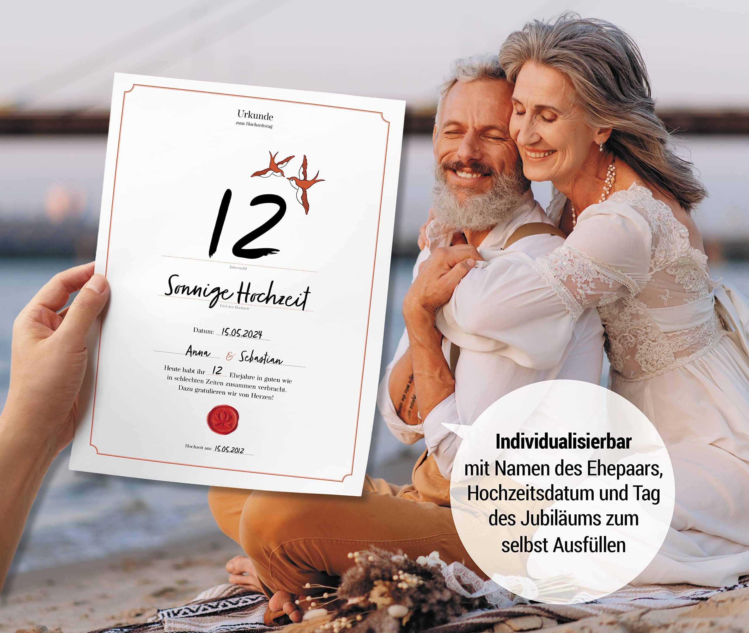 Hochzeitstagsurkunde  – Klassisch