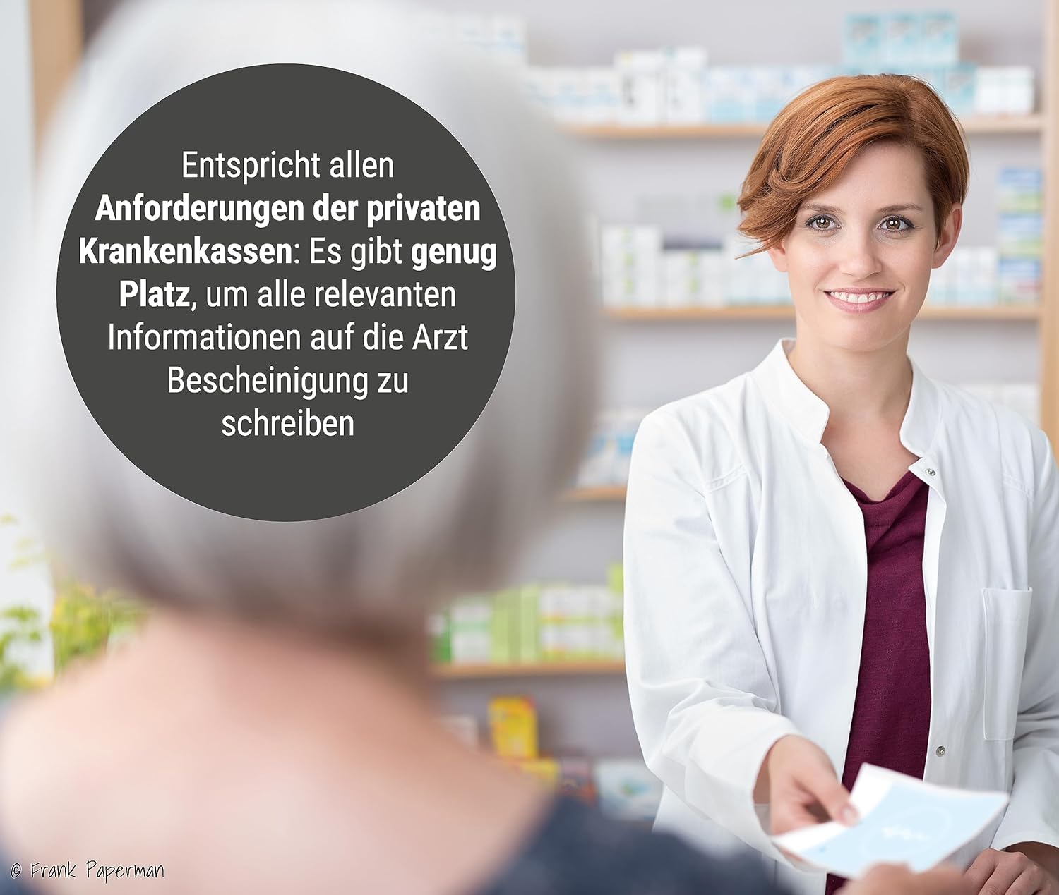 Frank Paperman® | 2x Rezeptblock Privatrezept blanko | 200 Blätter | 2 Blöcke à 100 Blätter | Privatrezepte blau für Ärzte im DIN-A6-Format | Arzt Zubehör