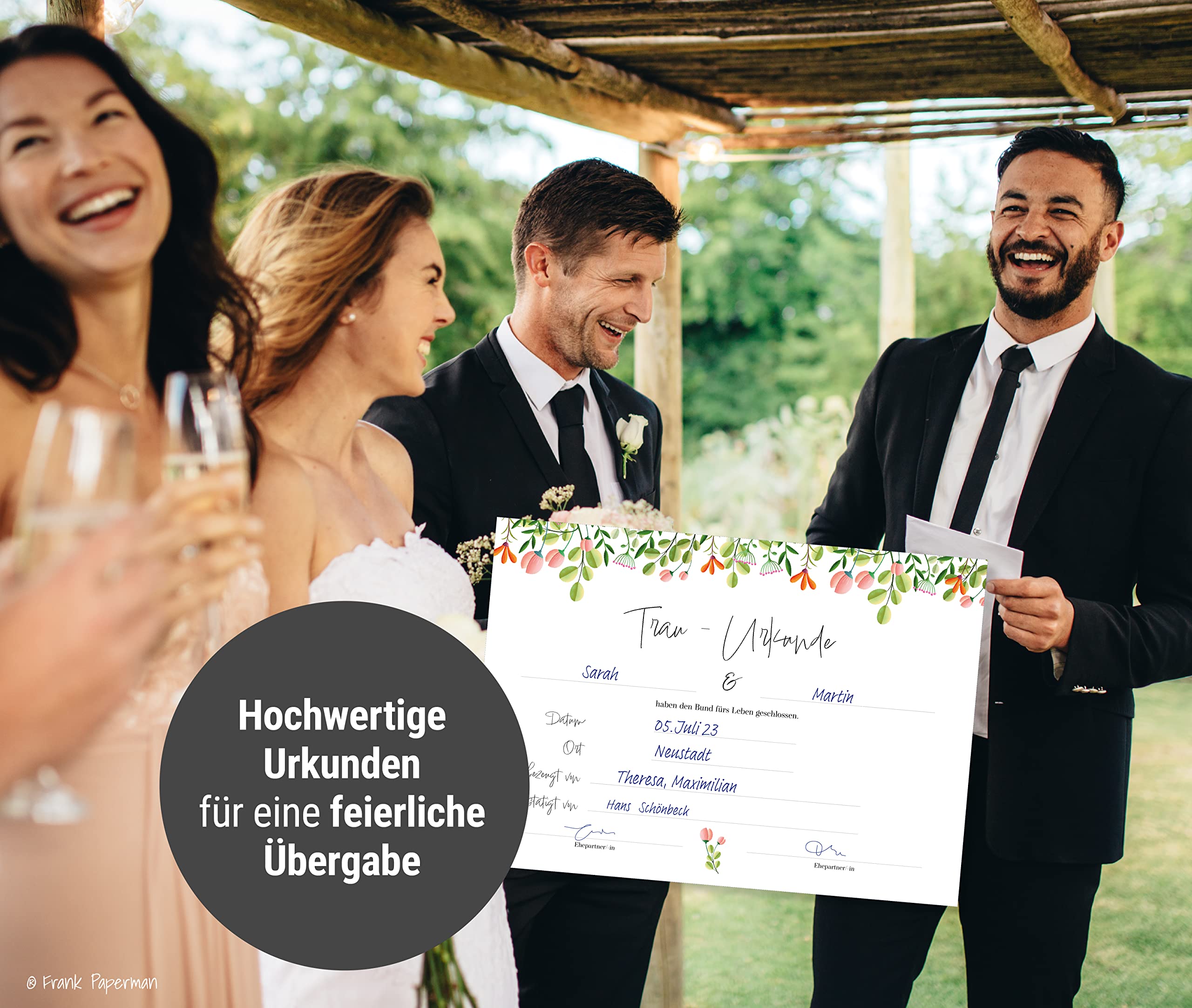 Urkunde Eheschließung – Floral