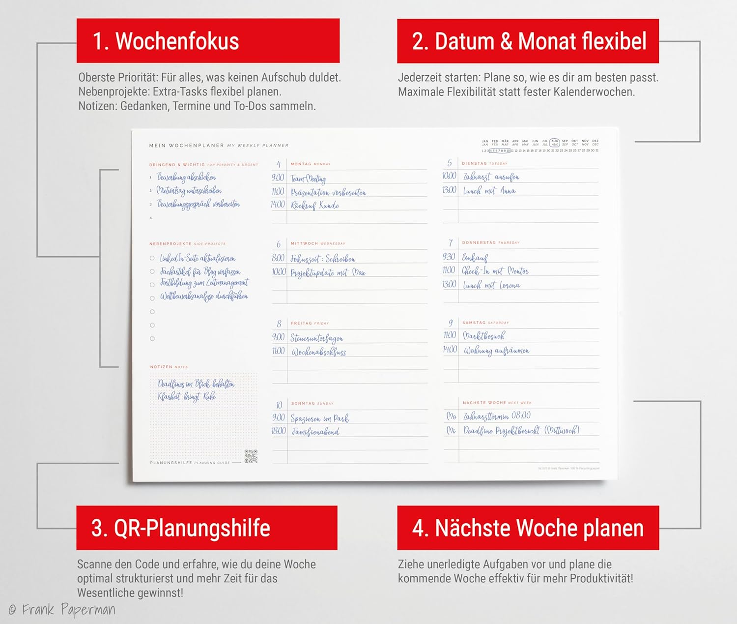 Wochenplaner – Bilingual