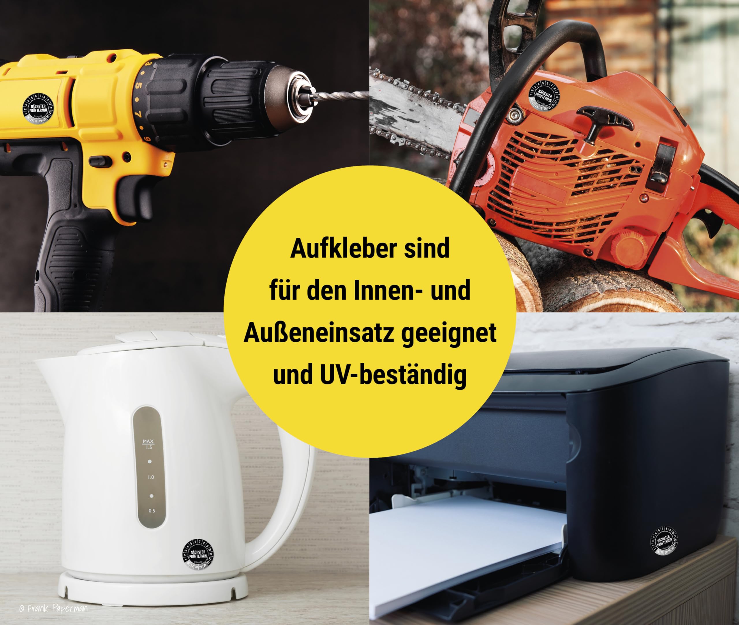 Prüfplaketten – Nächster Prüftermin Schwarz