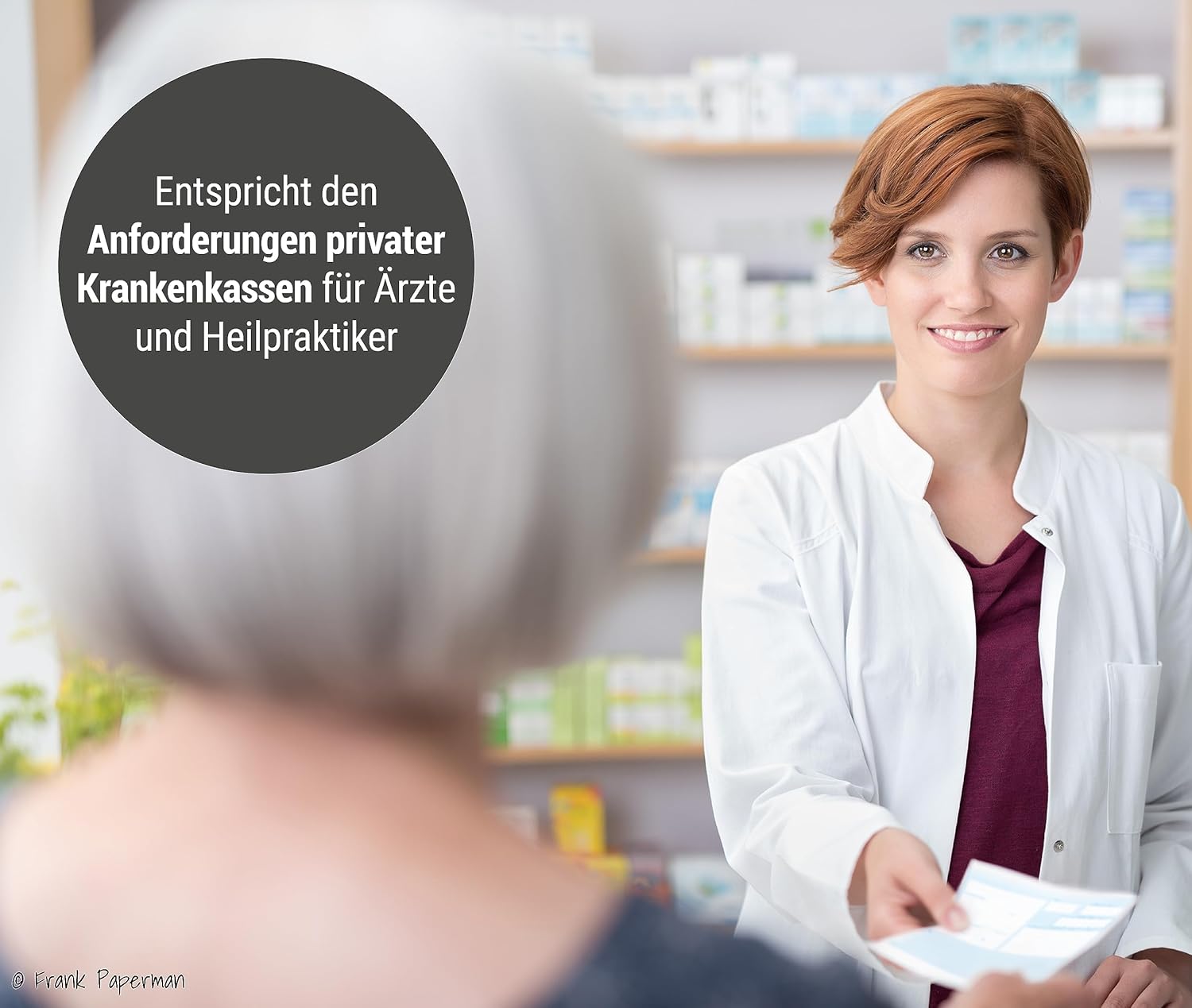 Frank Paperman® | Privatrezepte blau für Ärzte | 275 Blätter | ungeblockter Rezeptblock | im DIN-A6-Format | PZN Feld | auch ärztliches Attest genannt