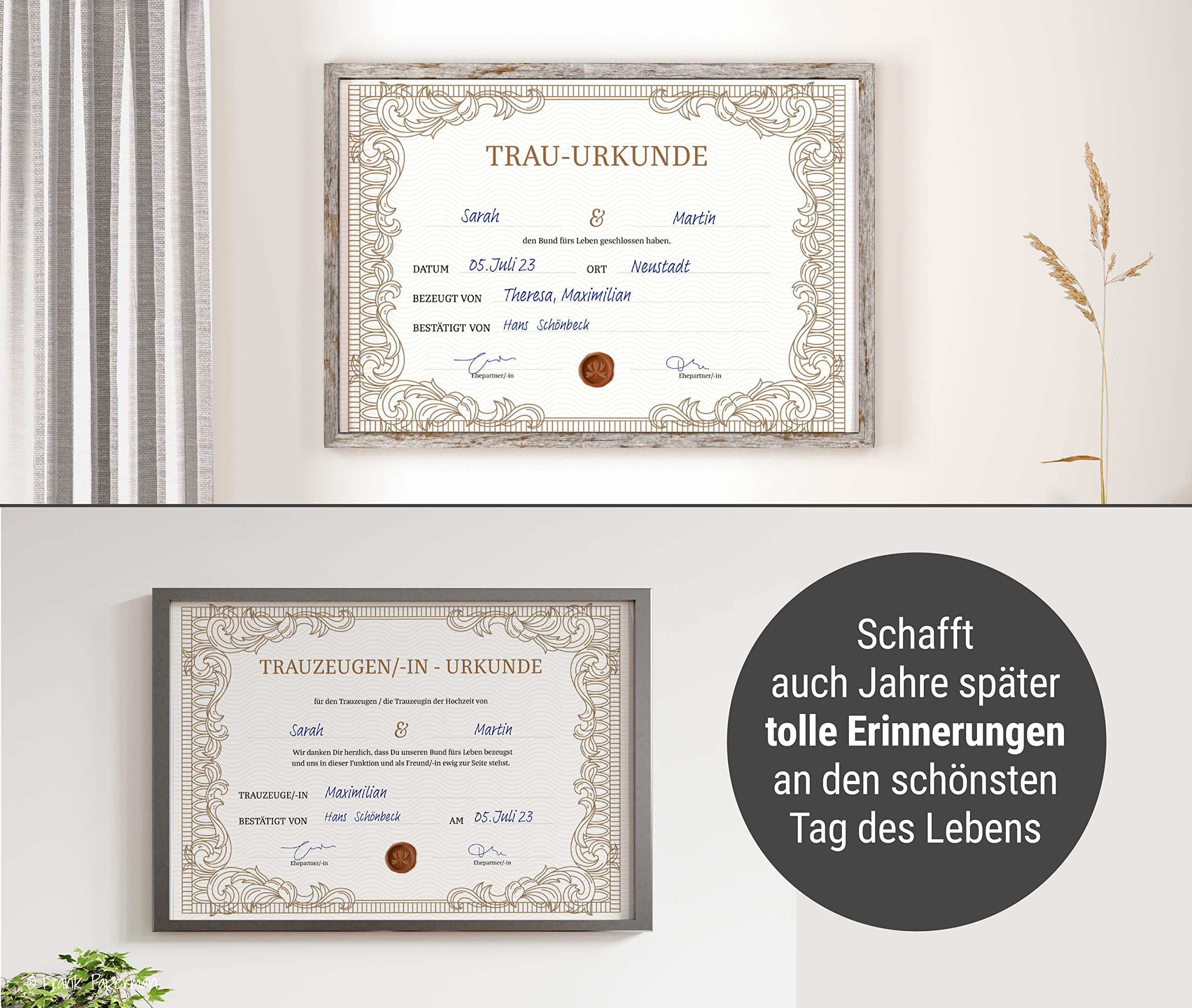 Urkunde Eheschließung – Klassisch
