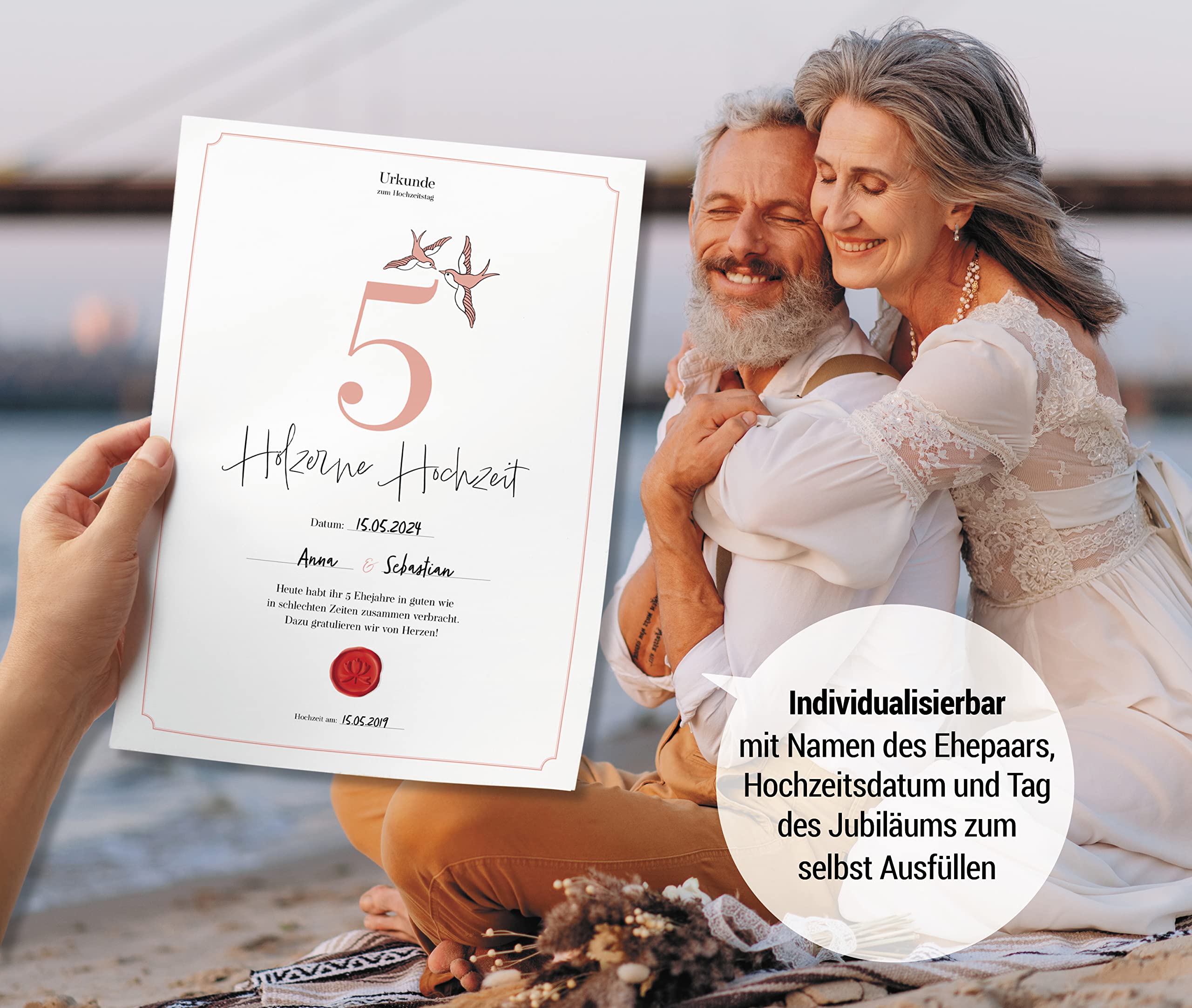 Hochzeitstagsurkunde  – Klassisch