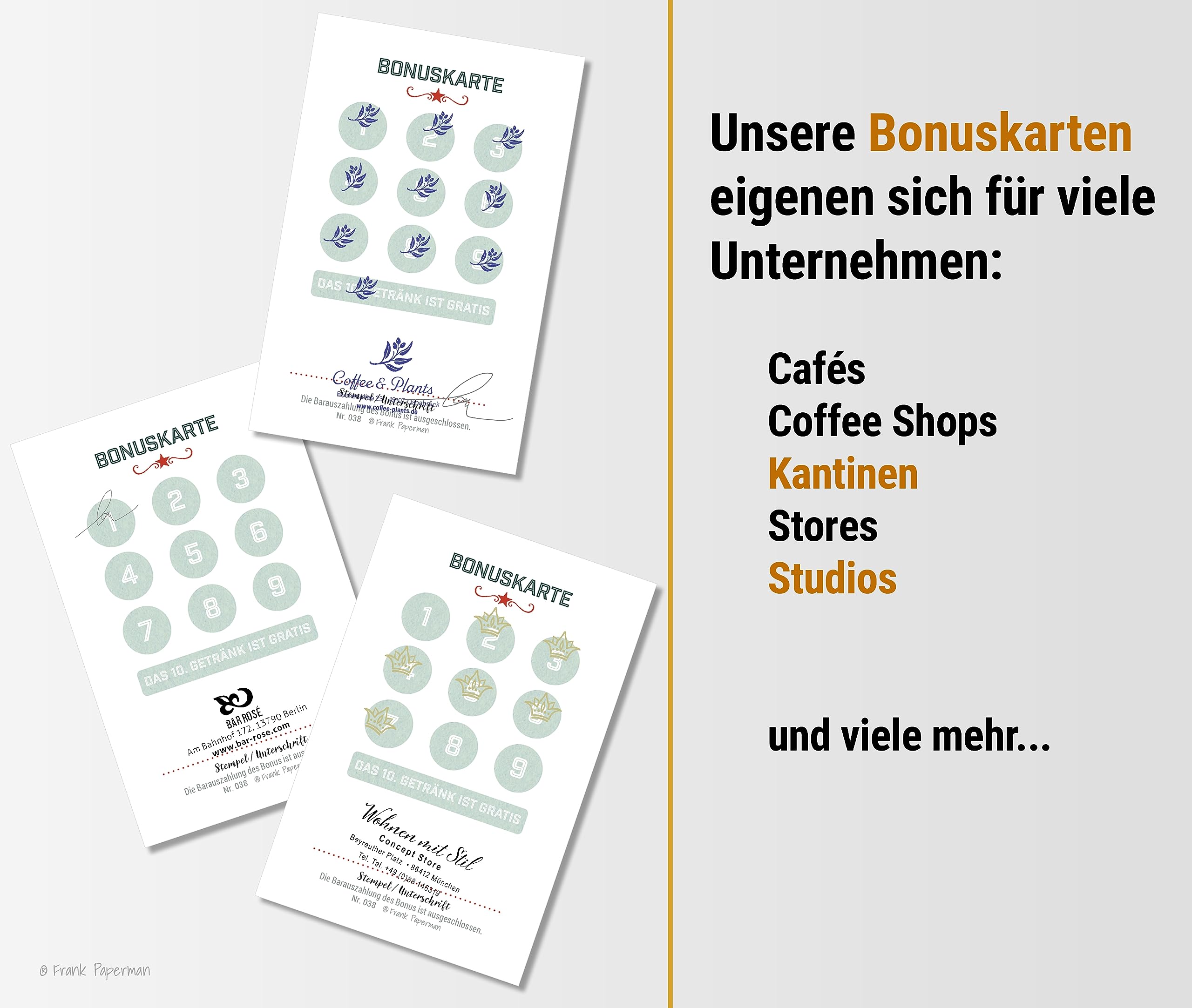 Bonuskarten für Kunden – Kaffee