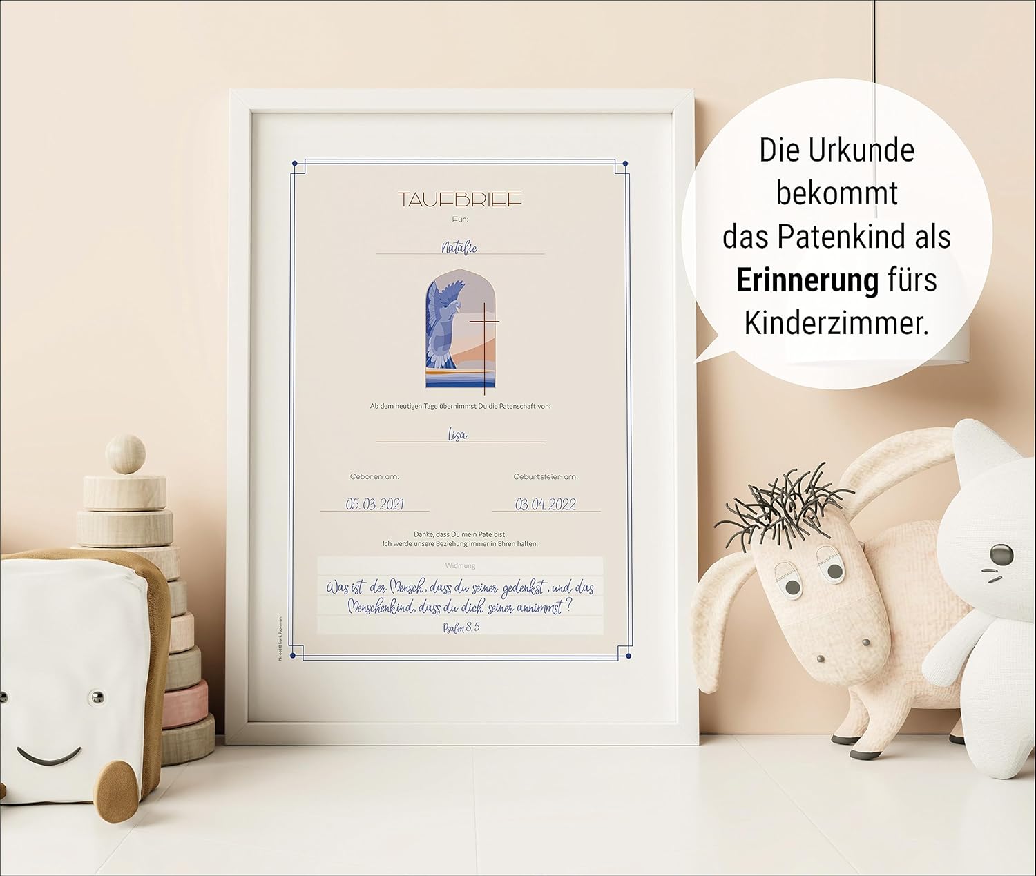 Frank Paperman® | Patenbrief für Taufpaten | 3 Stück in einem Set | Urkunden zur Taufe | Geschenk für Patentante und Patenonkel | mit Taufbrief Patenkind | christlich antik Design