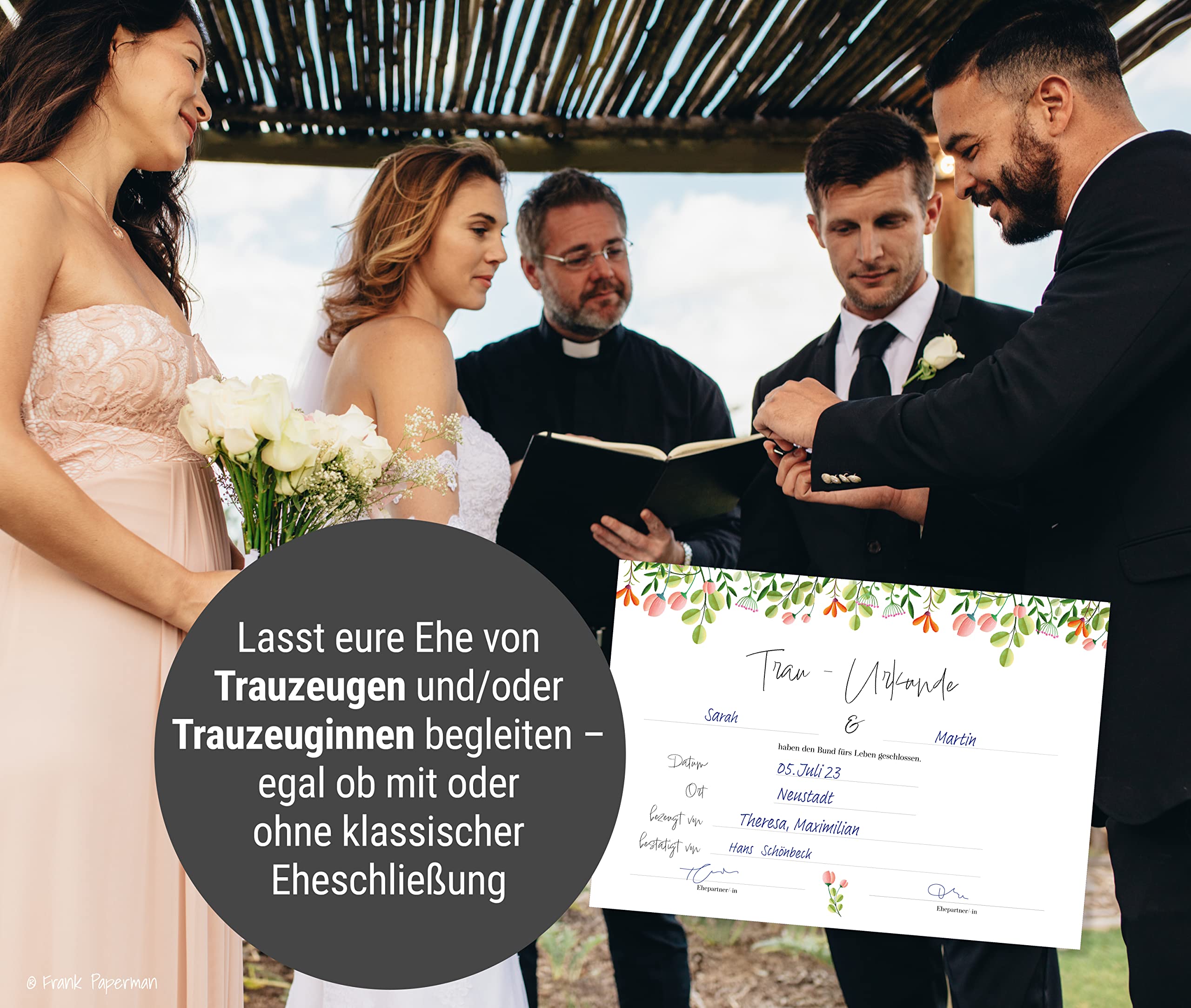 Urkunde Eheschließung – Floral