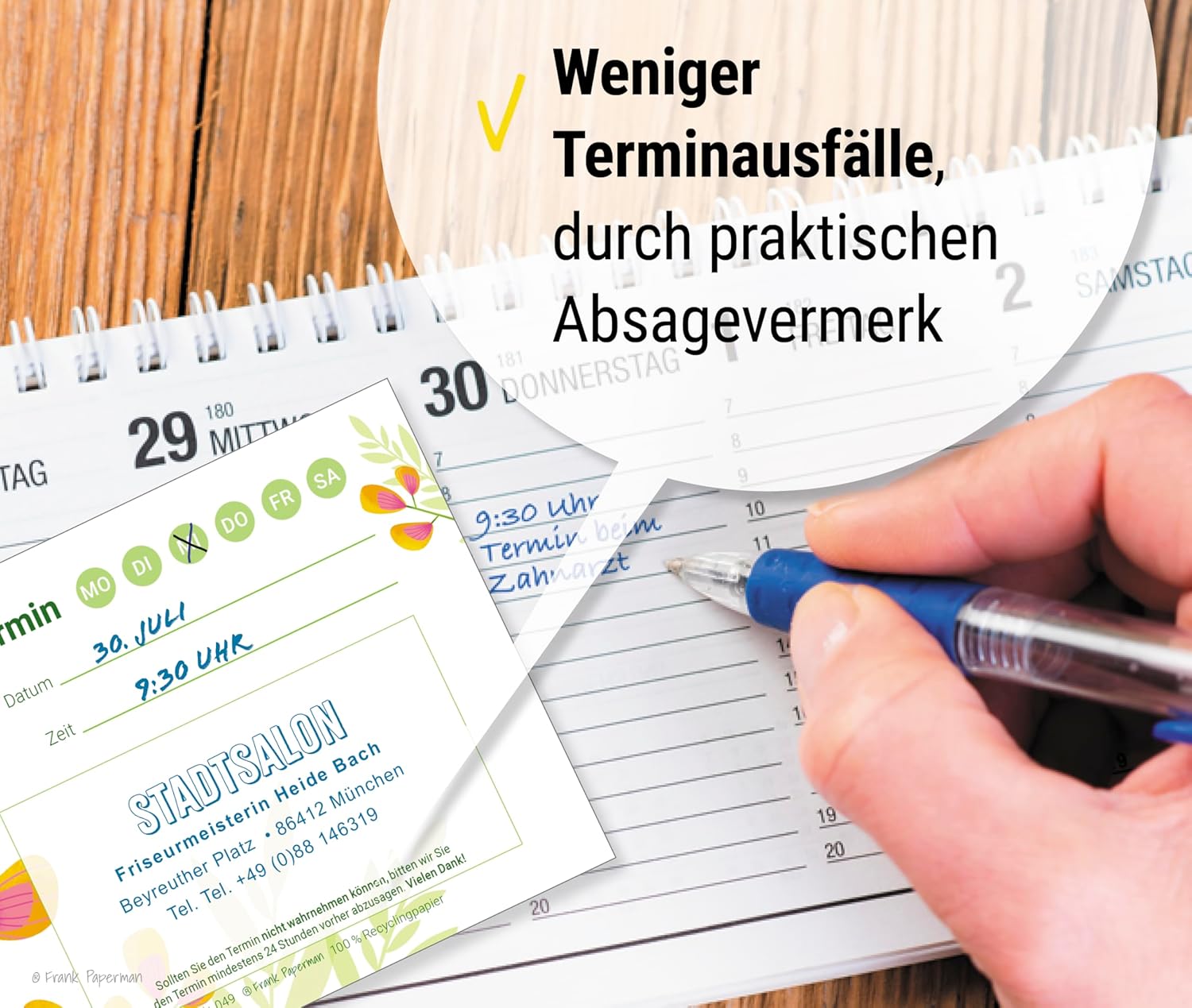 Terminzettel – 1 Termin Floral
