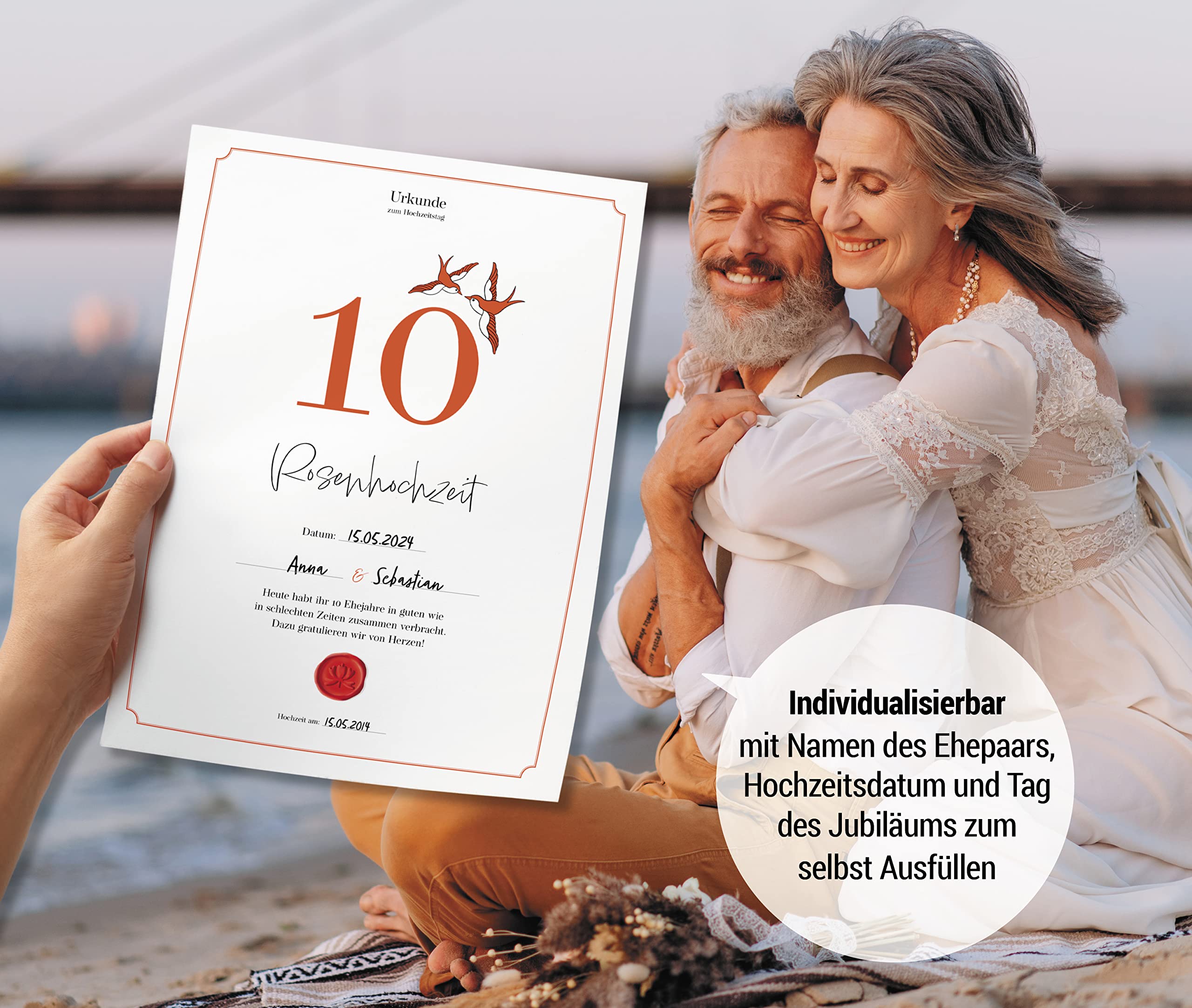 Hochzeitstagsurkunde  – Klassisch