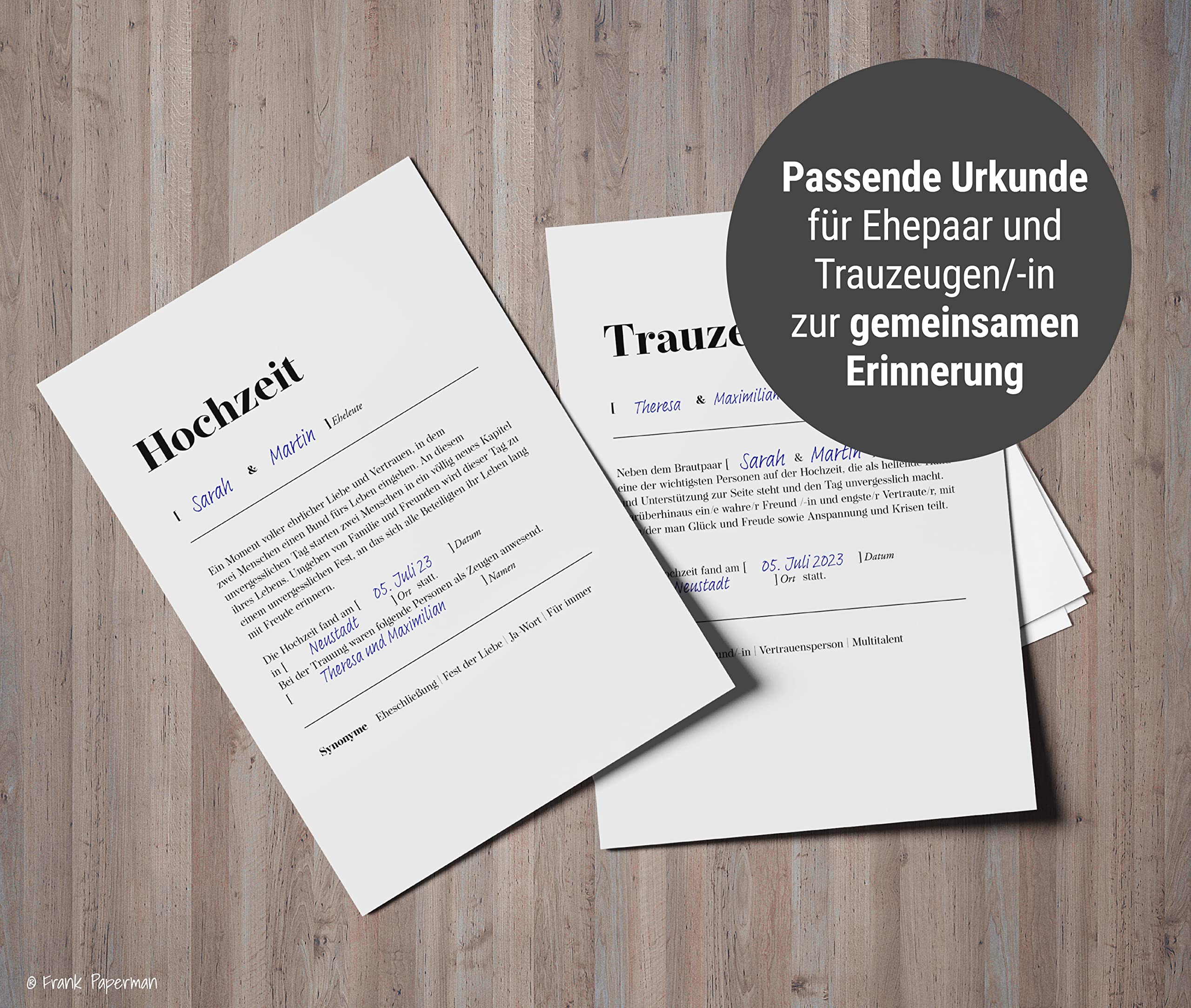 Urkunde Eheschließung – Definition